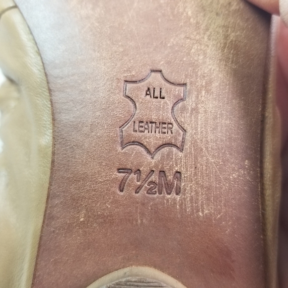 Tory Burch Shelby tan leather ballet slip on flats - Picture 10 of 10